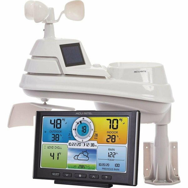 Acurite Acu-Rite 5-in-1 Wireless Color Wind and Rain Professional Weather Center Station 01529